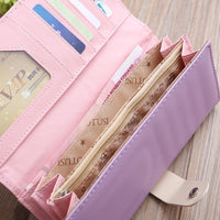 New Women Long Tower Printed Leather Wallet - sparklingselections