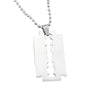 Fashion Stainless Steel Razor Charm Pendant Necklace