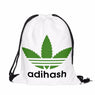 new White Weed Drawstring backpack for outdoor