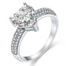 3 Carat AAA Zrcon For Women Wedding Heart Style Ring