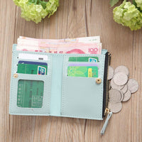 Women Embroidery Zipper Short Wallet - sparklingselections