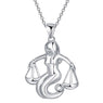 Shiny Beautiful Sterling Silver Pendants Necklace