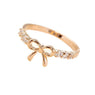 Life Belongs to you Simple Crystal Bow Ring