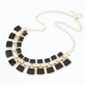 Collar Long Plated Enamel Statement Pendant Necklace