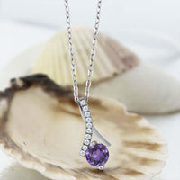 Round Purple Amethyst Women Jewelry - sparklingselections