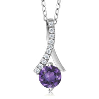 Round Purple Amethyst Women Jewelry - sparklingselections