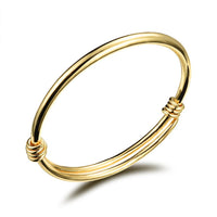 Gold Color Classic Open Bangles For Girl - sparklingselections