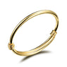 Gold Color Classic Open Bangles For Girl