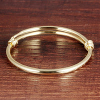 Gold Color Classic Open Bangles For Girl - sparklingselections