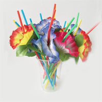 20pcs Color Flower Party Drinking Straws - sparklingselections