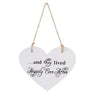 White Heart Hanging Plaque Vintage Wedding Ceremony Sign