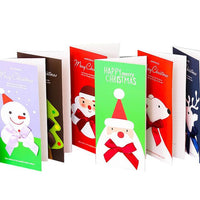6 Pcs Merry Christmas Paper Greeting Card With Envelope - sparklingselections
