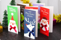 6 Pcs Merry Christmas Paper Greeting Card With Envelope - sparklingselections