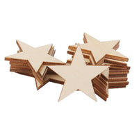 5 cm 25Pcs Romatic Style Wood Star - sparklingselections