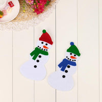 Christmas Snowman Placemat Table Runner Mat Cutlery Holder Dinner Cutlery Bags - sparklingselections