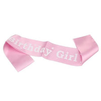 Pink Birthday Girl Sash Shoulder Strap - sparklingselections