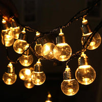 220V 20 LED Light Bulb Ball String Fairy Lights For Bedroom - sparklingselections