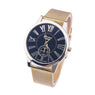 Stainless Steel Classic Gold Quartz Wristwatch for Men