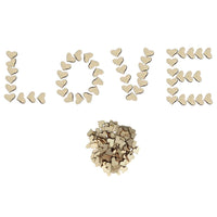 Rustic Wood Wooden Love Heart 100pcs - sparklingselections