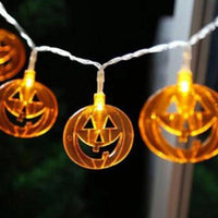 Round Pumpkin Hollow Shape Plastic String Light - sparklingselections