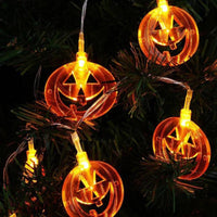 Round Pumpkin Hollow Shape Plastic String Light - sparklingselections