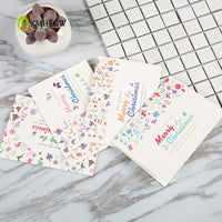 8Pcs Handmade Merry Christmas Greeting Card With Envelope - sparklingselections