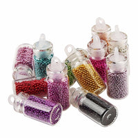 Nail Gradient Pearls Sequins Glitter Dazzling Manicure Nail Art 12pcs - sparklingselections