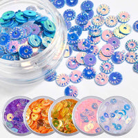 6 Color Round Sequins Dazzling Sticker Nail Art Decoration - sparklingselections