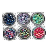 6Box 3D Nail Sticker Caviar Beads Charm Pearl - sparklingselections
