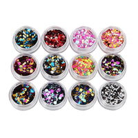 Nail Art Tips Stickers 12 Colors - sparklingselections