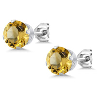 Silver 4 Prongs Stud Earrings - sparklingselections