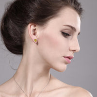 Silver 4 Prongs Stud Earrings - sparklingselections