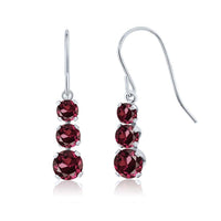New Stylish 3 Beads Attached  Sterling Silver Earring - sparklingselections