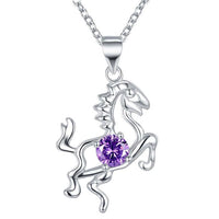 Silver  Fashion Nice Horse Pendant Necklace - sparklingselections