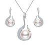 New Sterling Silver Flower Bud Bridal Jewelry Set For Women's Fashion Wedding Romantic Necklace Earrings Jewelry