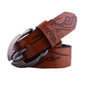 Mens Casual Waistband Leather Automatic Buckle Belt