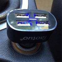 4 USB Ports Car Quick Charger - sparklingselections