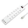 12 Outlet Mountable Surge Protector with 3 USB  Extension Cord