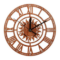 Vintage Silent Antique Wood Wall Clock - sparklingselections