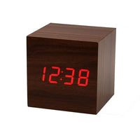 Square  Wooden Desk Brown Clock - sparklingselections