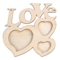 Hollow Love Wooden Photo Frame - sparklingselections
