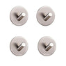 4pcs Brushed Stainless Steel Bathroom Towel Hanger Hook