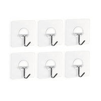 Transparent Viscose Door After Bathroom Hooks 1 Set 6 pcs - sparklingselections