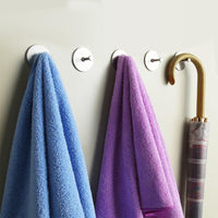 4Pcs Bathroom Kitchen Brushed Stainless Steel Anti-skid design Hooks - sparklingselections