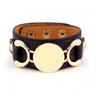 Silver Plated Multicolor Leather Cuff Bracelet For Women