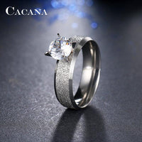 Titanium  Sequin Stainless Steel Rings For Women - sparklingselections