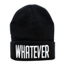 Unisex Winter Knit Black Embroidery Cap