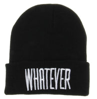 Unisex Winter Knit Black Embroidery Cap - sparklingselections