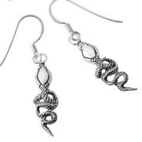 Sterling Silver Snake Dangle Earrings for Women - sparklingselections