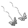 Sterling Silver Butterfly Threader Dangle Earrings for Women